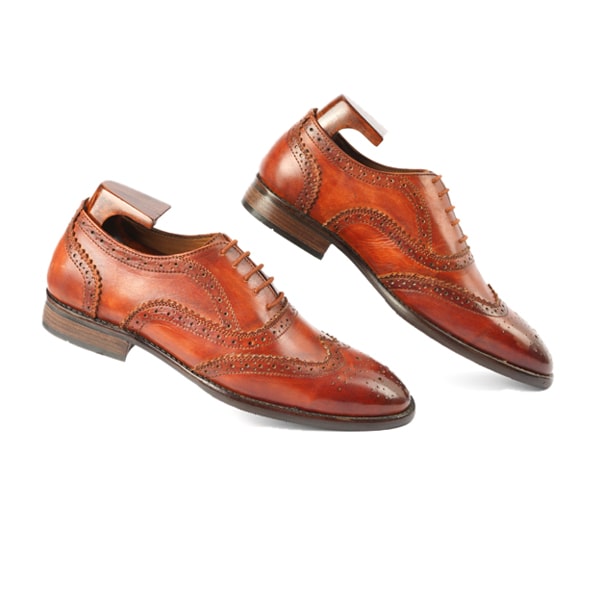 Wingtip Oxford Brogue Shiny Shoes