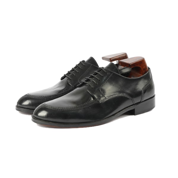 Derby Blucher Black leather Shoes | Luxury Designer Shoes