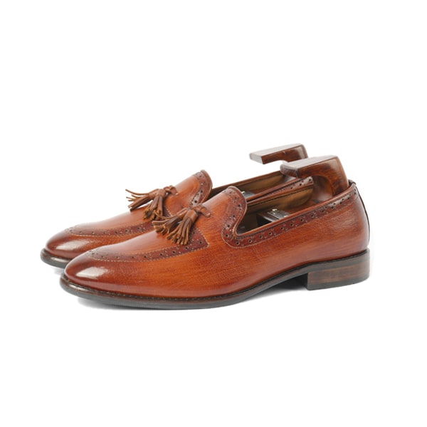 Shiny Brown Tassel loafers | Pure Leather Shoes