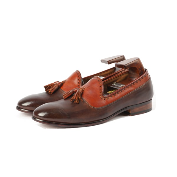 Tassel Two Tone Leather Loafer | Loafer shoes leather
