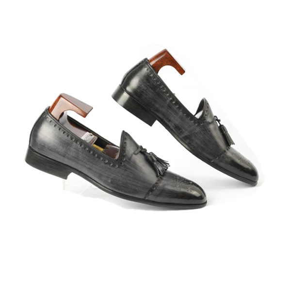 Tassel Leather Grey Loafer | Italian brand shoes