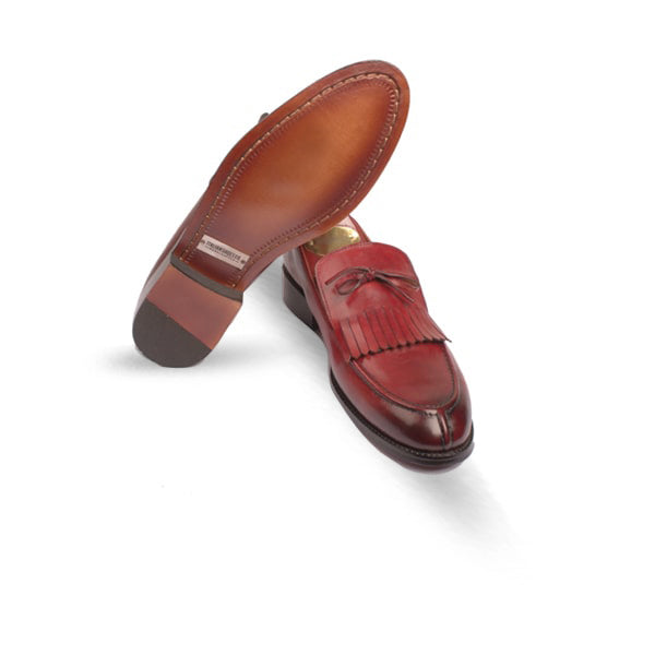 Classic Design Tassel Red Leather Loafer