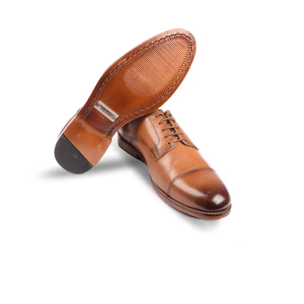 Brown Hand-Colored Leather Shoes