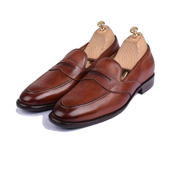 Montella Brown Leather Hand Painted Loafer