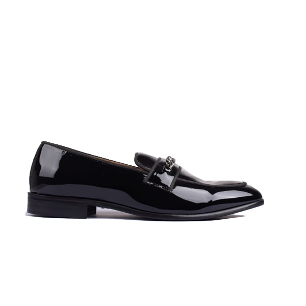 Penny Black Leather with Chain Loafer