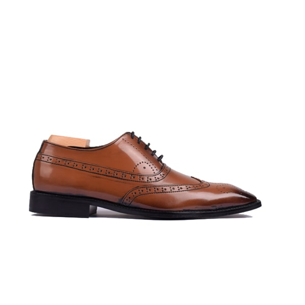 Wingtip Oxford Brogue Shoes - Brown colour