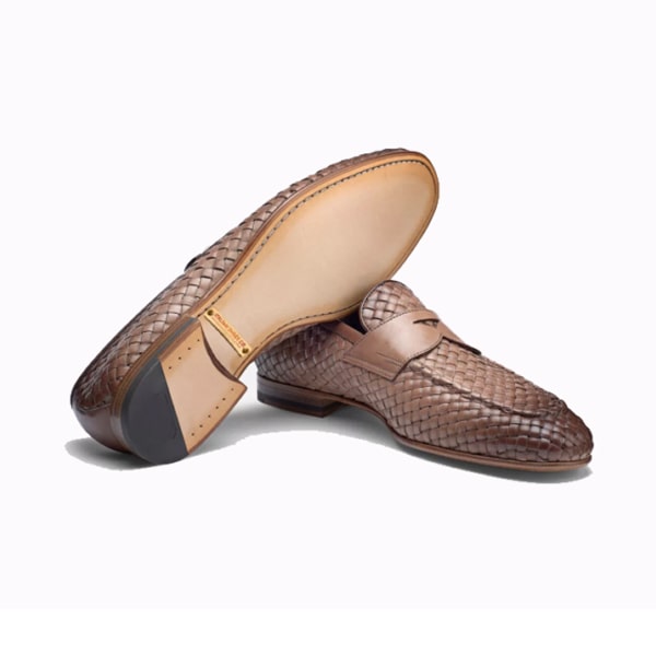 Penny Weaved Leather Loafer