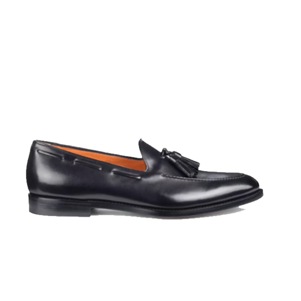 Tassel Black Leather Loafer