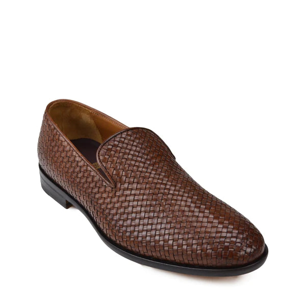Alessandro Brown Leather Italian Loafers